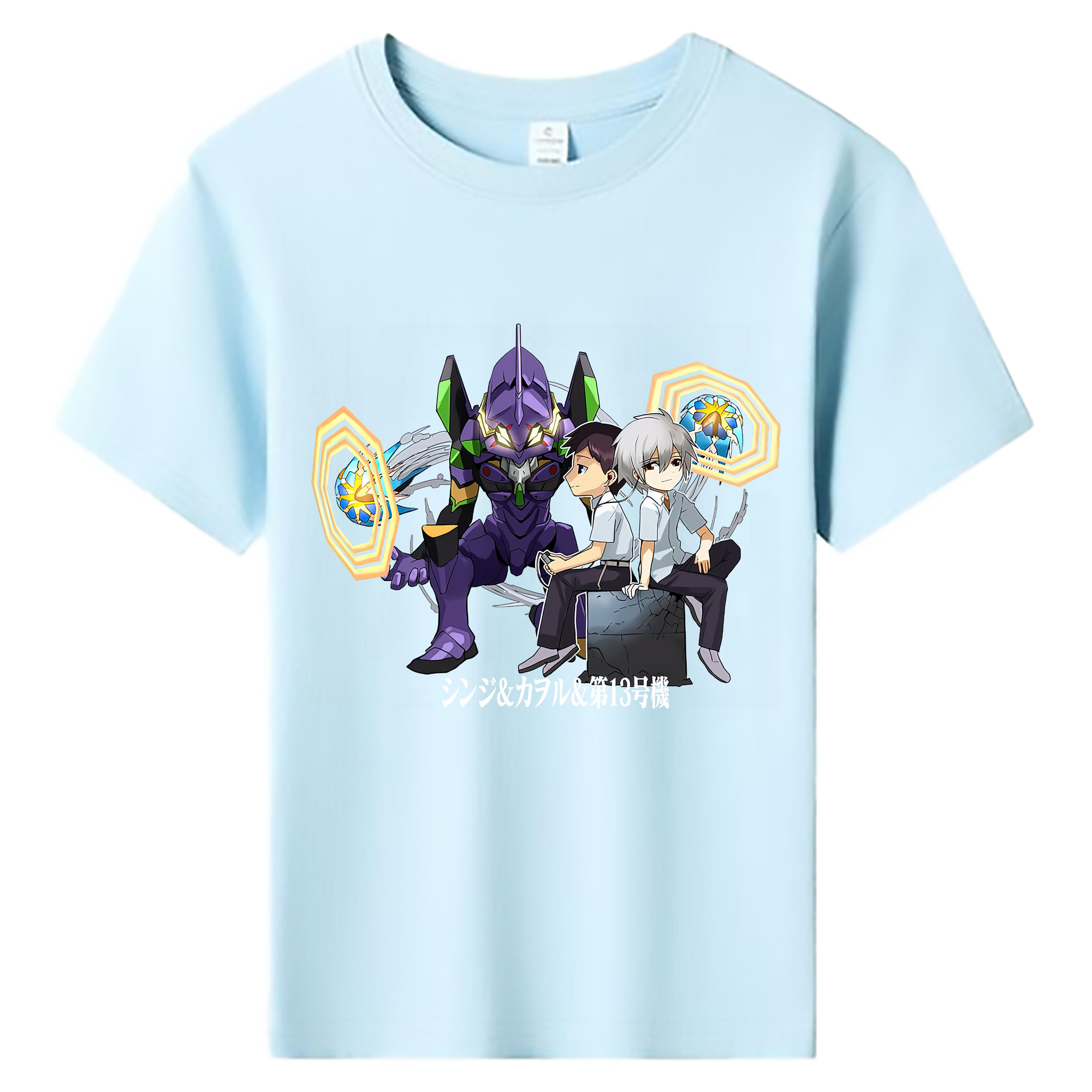（画像用） EVA 新世紀エヴァンゲリオン 綿100％キッズTシャツ（フロントプリント）